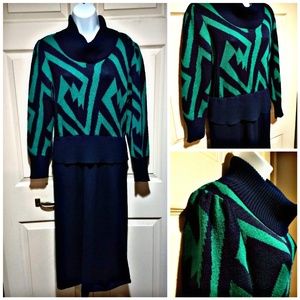 *Vintage* Vivanti Cowl Neck Sweater Dress